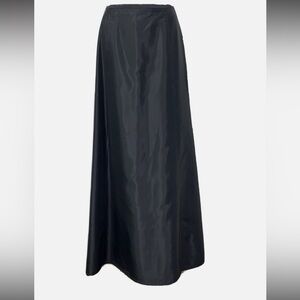 Vtg 90s y2k Cache Satin Formal A-line Cocktail Maxi Skirt Lined Silk Slip Goth